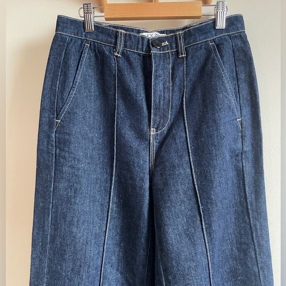 Alex Mill denim jeans high waisted size 2 28” waist wide leg workwear - Picture 3 of 12